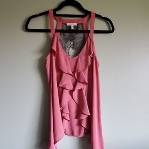 Blush dressy tank top